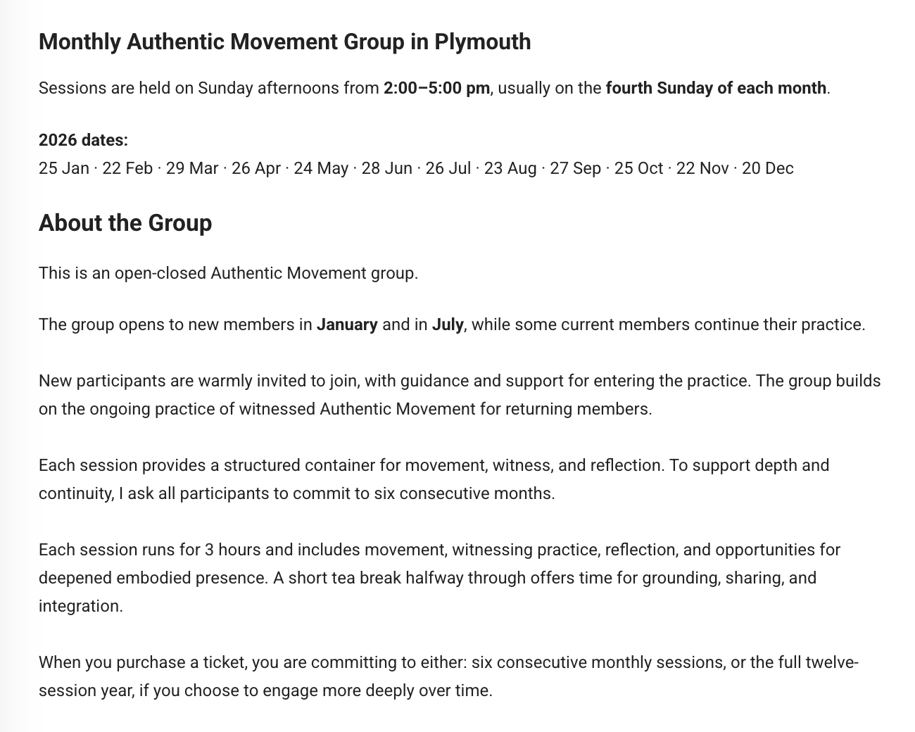 2 Authentic Movement